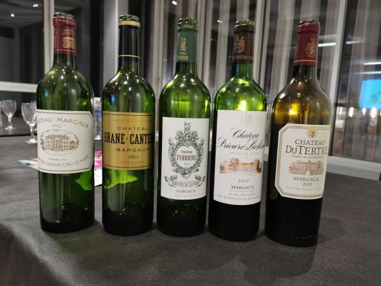 dégustation des 5 crus classés de Margaux